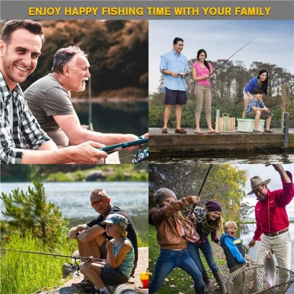 Fishing Rod Kit, Carbon Fiber Telescopic Fishing Pole and Reel Combo - Picture 5 of 6